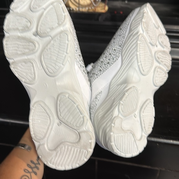 Fashion Nova Glittering Silver and White Women's Sneakers - Picture 6 of 7